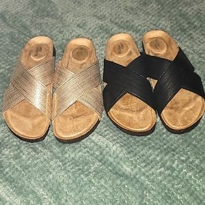 🚨Last Chance Western Chief Black and Rose Gold Sandals Lot